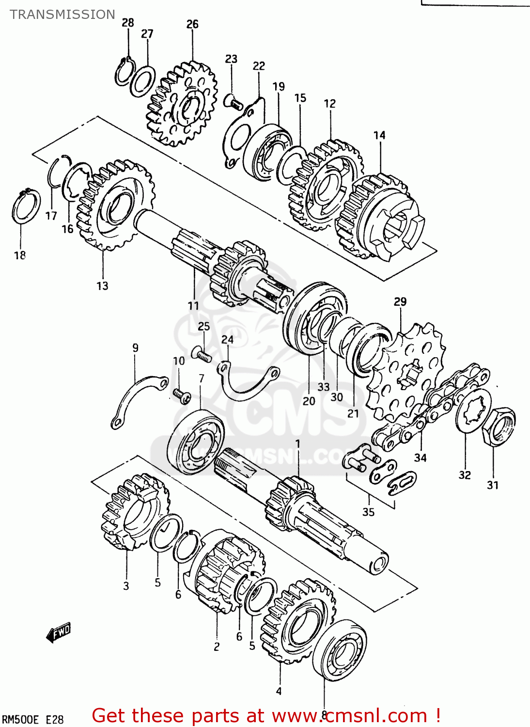 TRANSMISSION RM500 1984 (E)