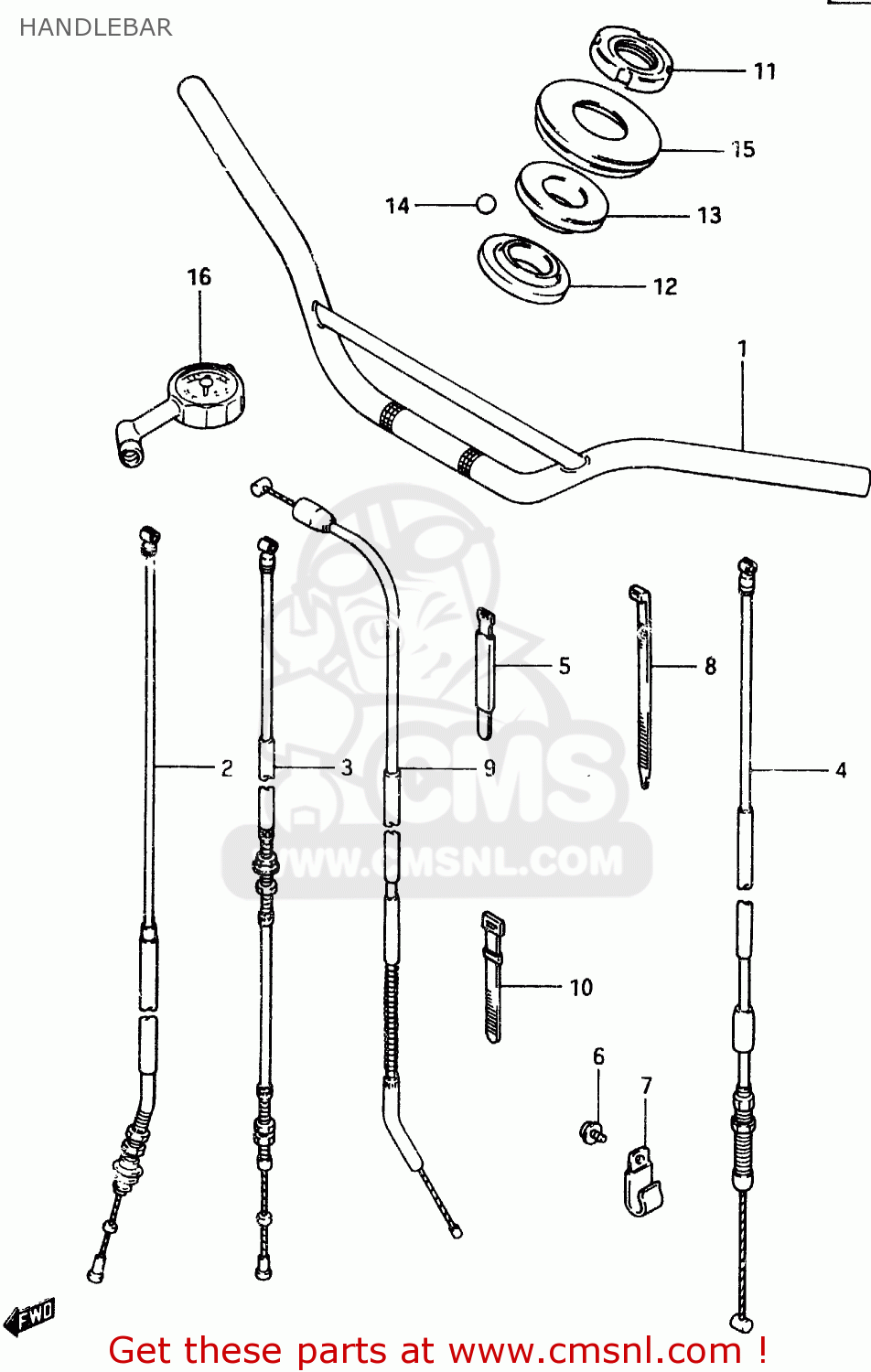 HANDLEBAR RM500 1984 (E)
