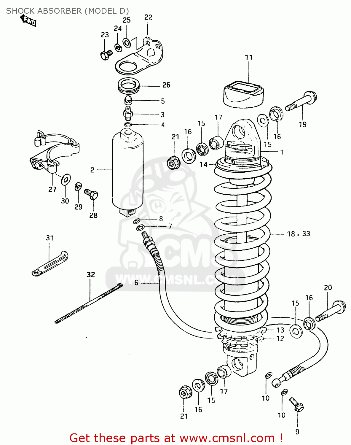 SHOCK ABSORBER (MODEL D) RM500 1984 (E)