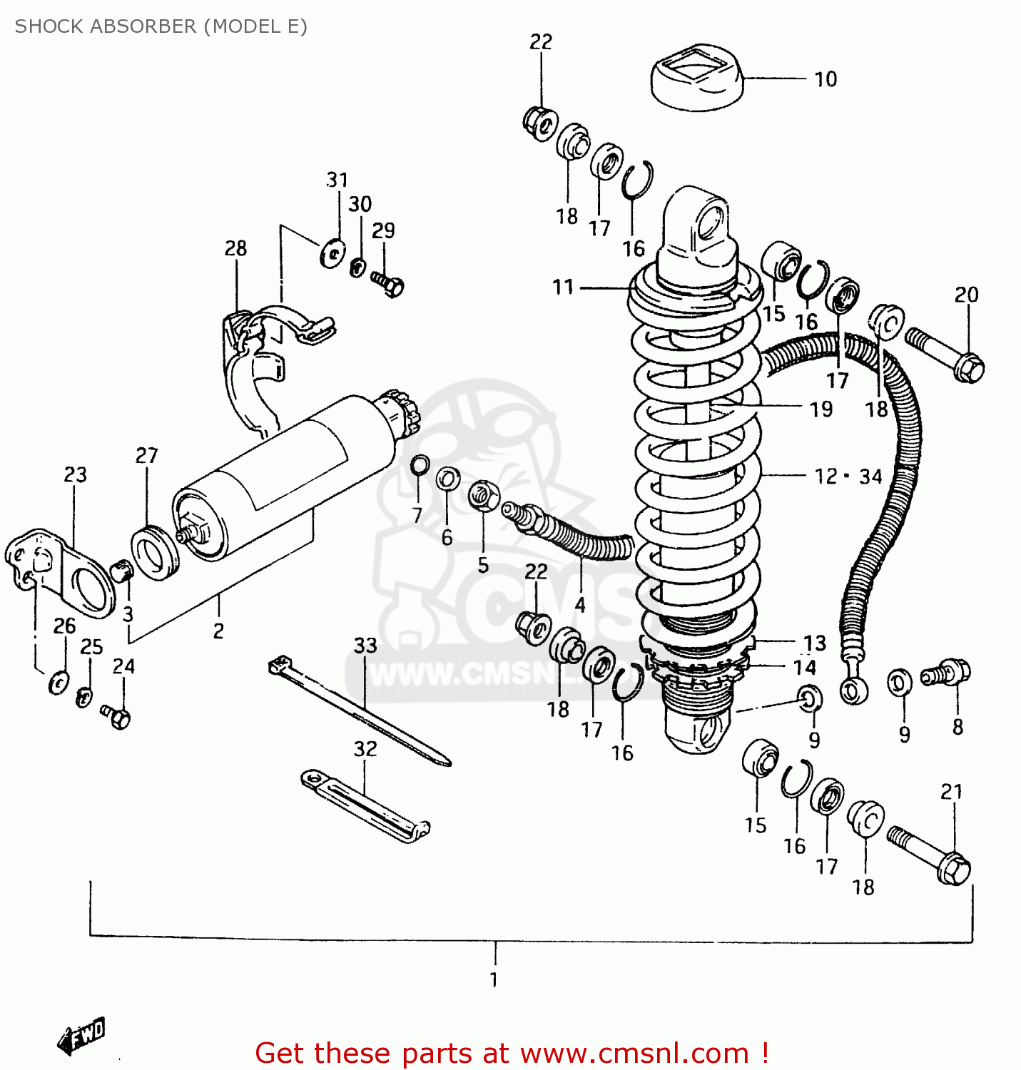 SHOCK ABSORBER (MODEL E) RM500 1984 (E)