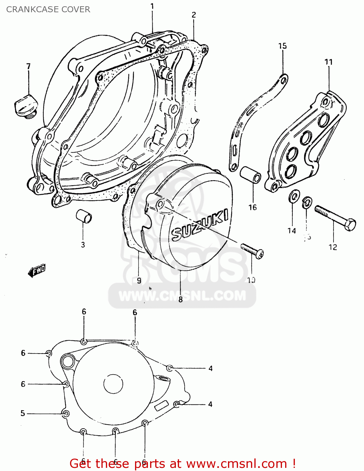 CRANKCASE COVER RM500 1984 (E)