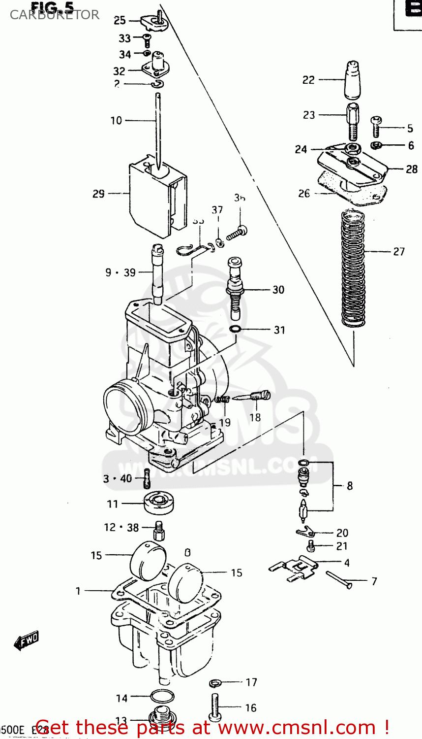 CARBURETOR RM500 1984 (E)
