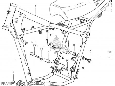 FRAME - SEAT (MODEL D) - RM500 1984 (E)