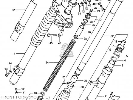 FRONT FORK (MODEL E) - RM500 1984 (E)