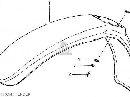 FRONT FENDER - RM500 1984 (E)