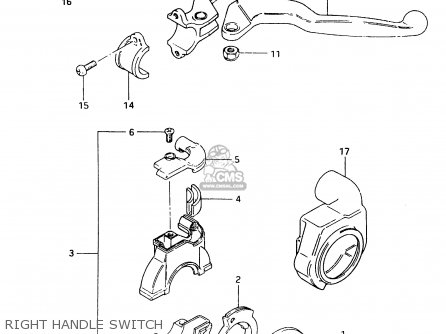 RIGHT HANDLE SWITCH - RM500 1984 (E)