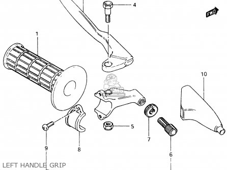 LEFT HANDLE GRIP - RM500 1984 (E)