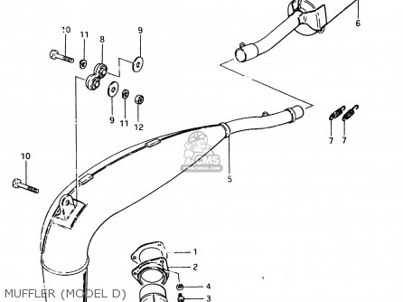 MUFFLER (MODEL D) - RM500 1984 (E)