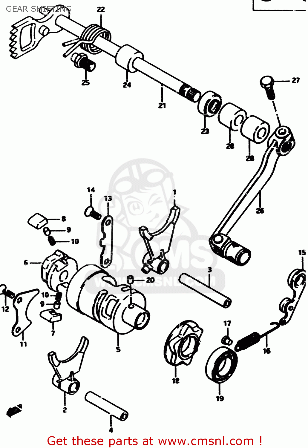 GEAR SHIFTING RM500 1985 (F)