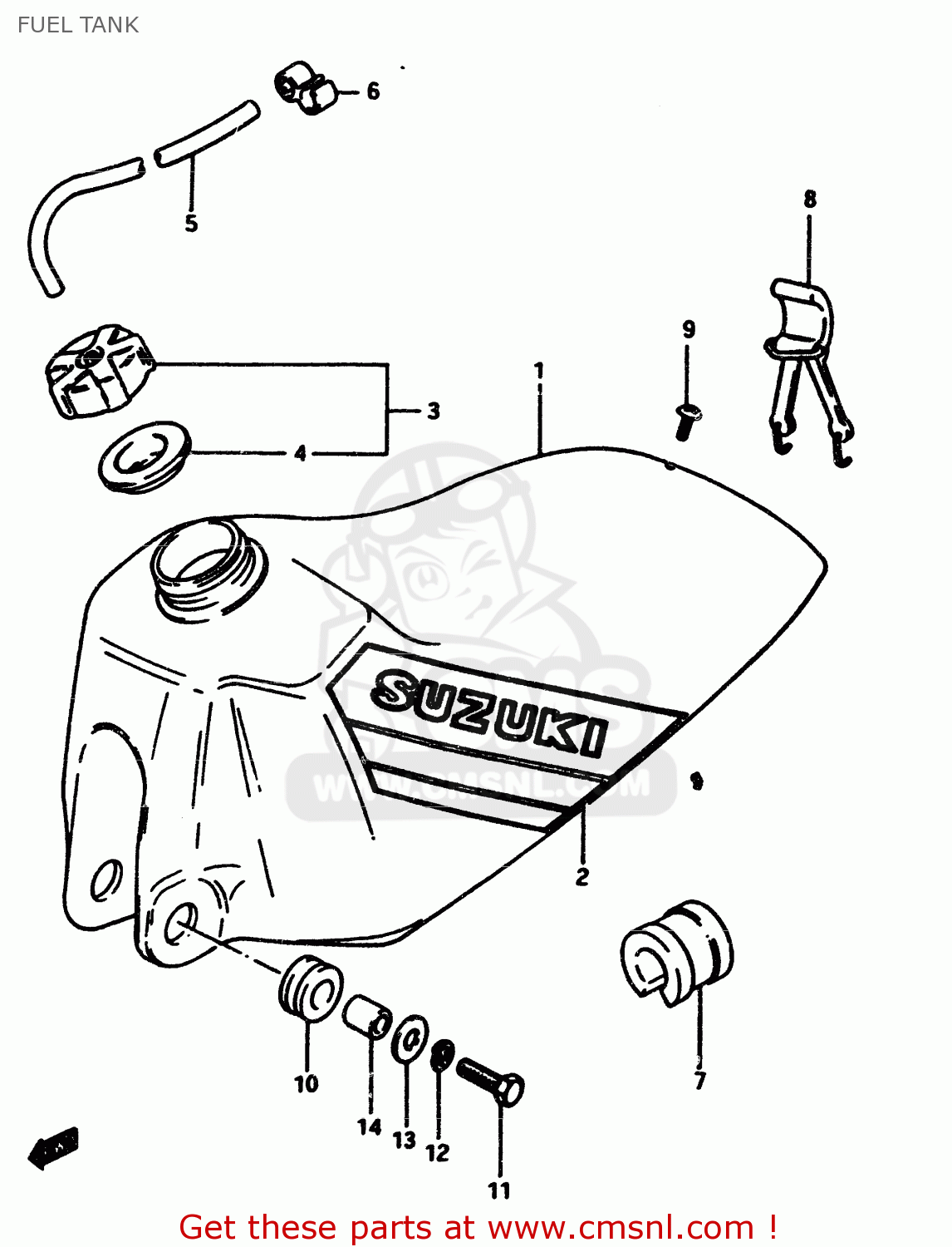 FUEL TANK RM500 1985 (F)