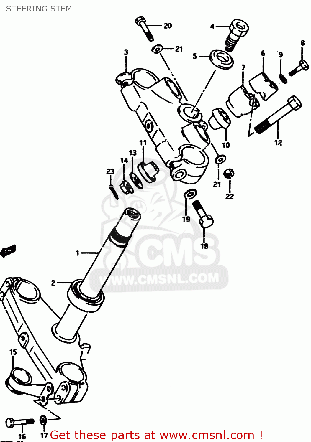 STEERING STEM RM500 1985 (F)