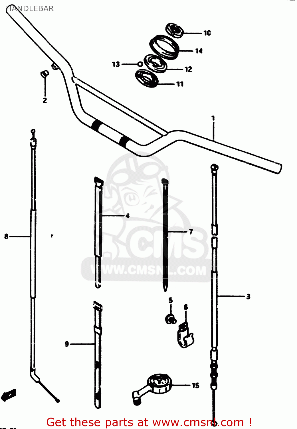 HANDLEBAR RM500 1985 (F)