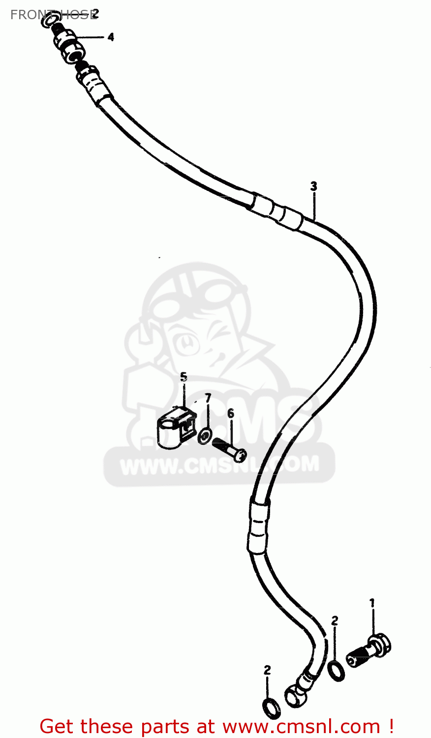 FRONT HOSE RM500 1985 (F)