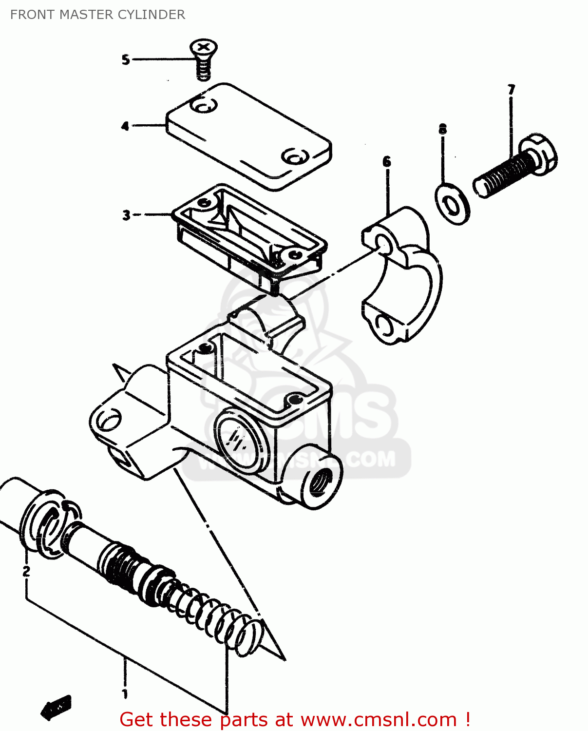 FRONT MASTER CYLINDER RM500 1985 (F)