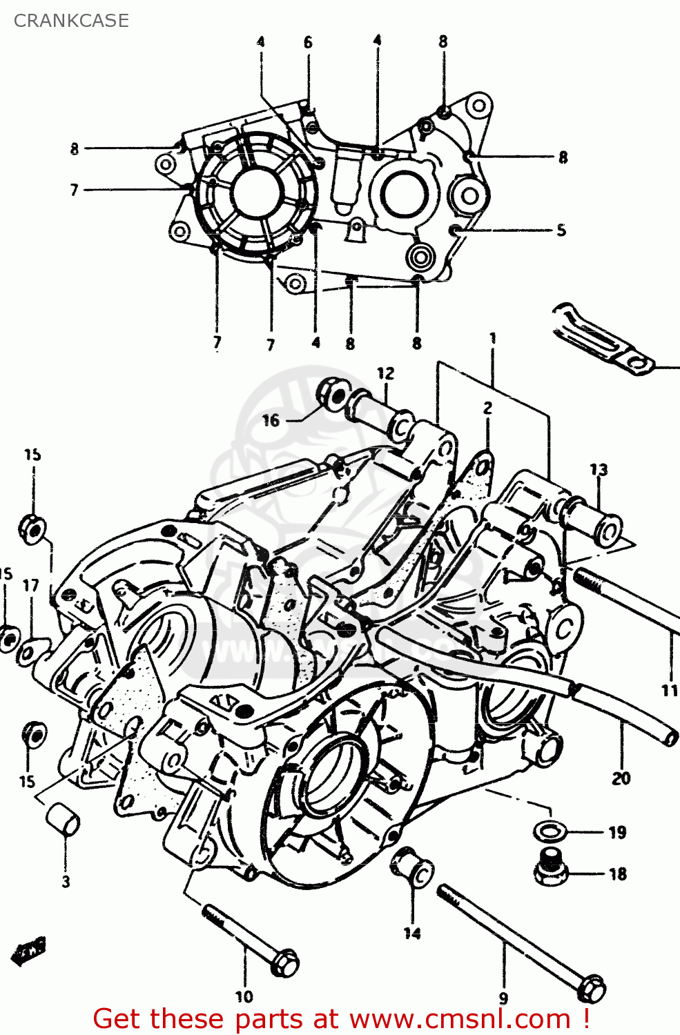 CRANKCASE RM500 1985 (F)