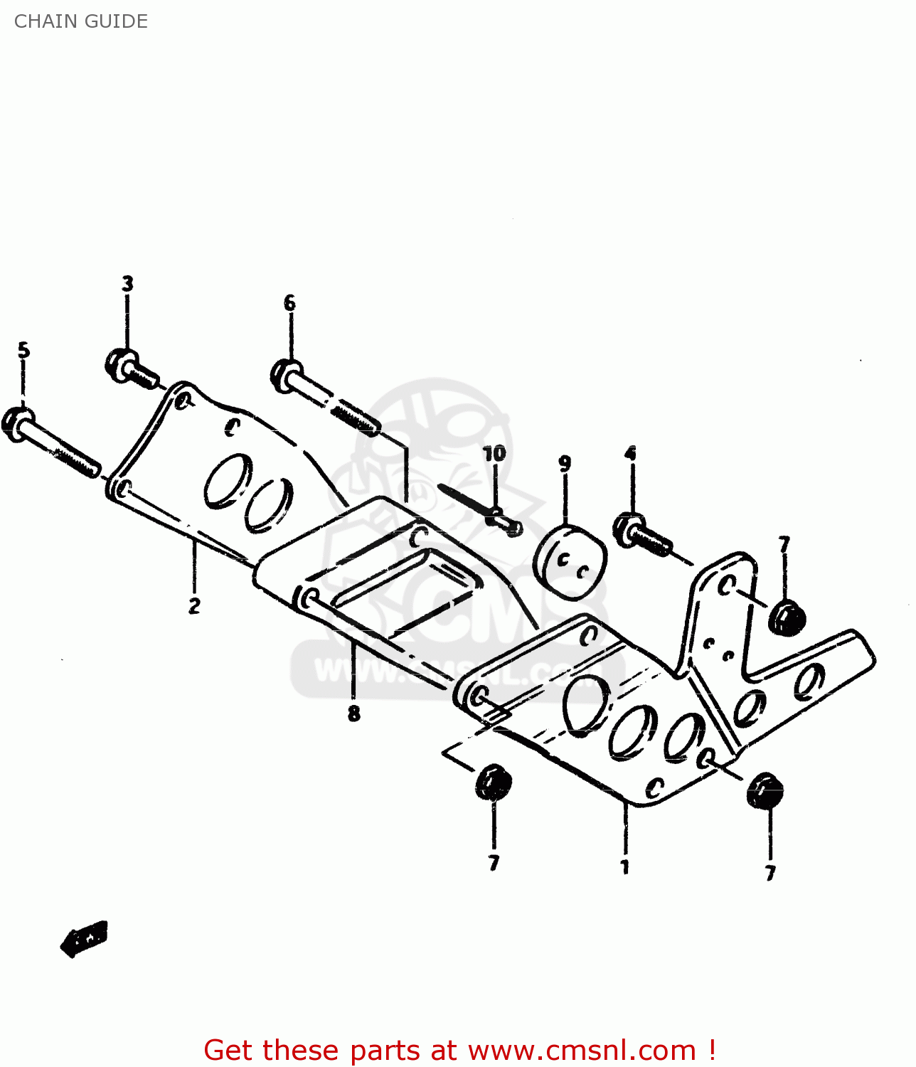 CHAIN GUIDE RM500 1985 (F)