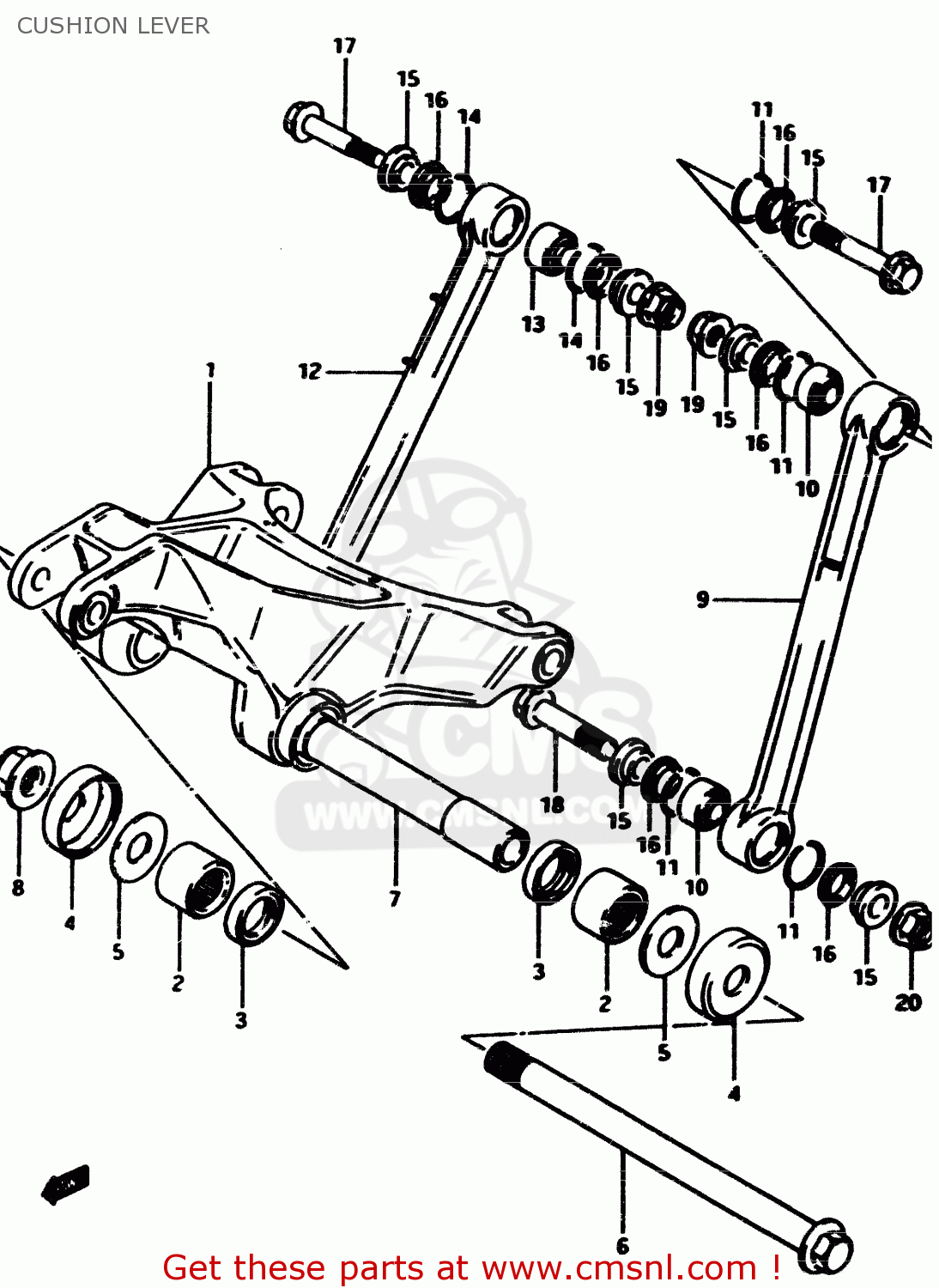 CUSHION LEVER RM500 1985 (F)