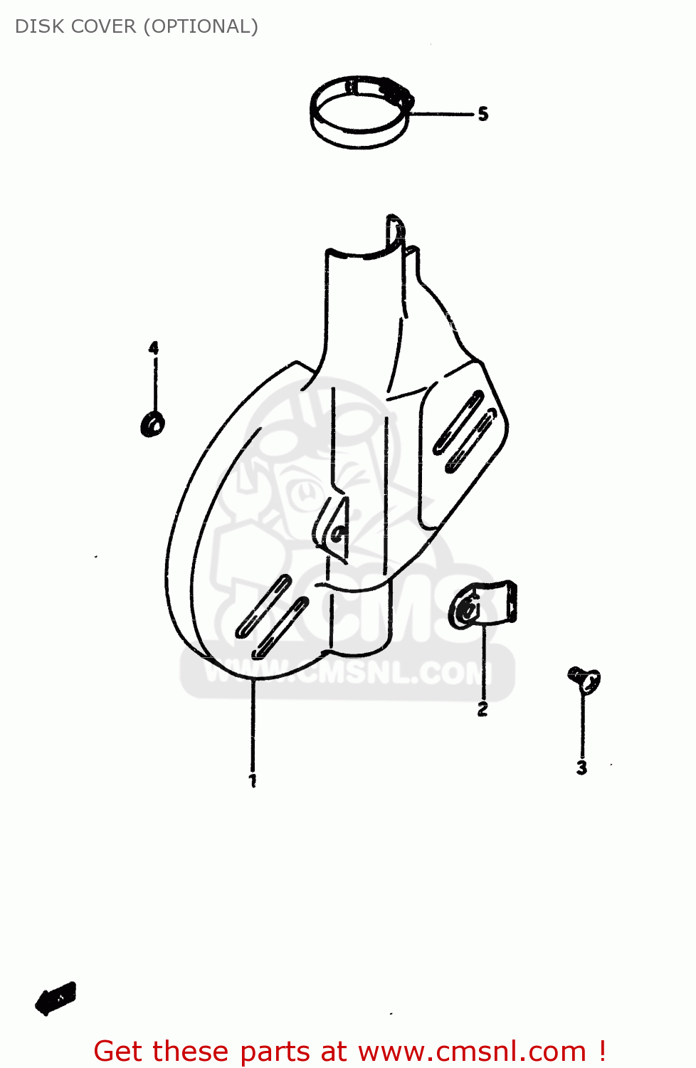 DISK COVER (OPTIONAL) RM500 1985 (F)