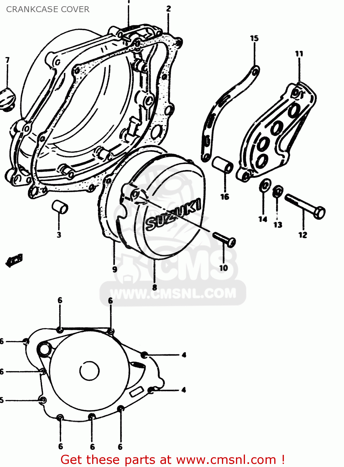 CRANKCASE COVER RM500 1985 (F)