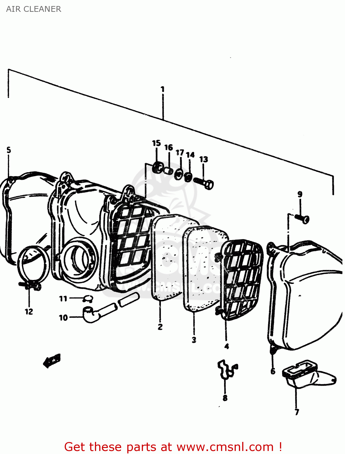 AIR CLEANER RM500 1985 (F)