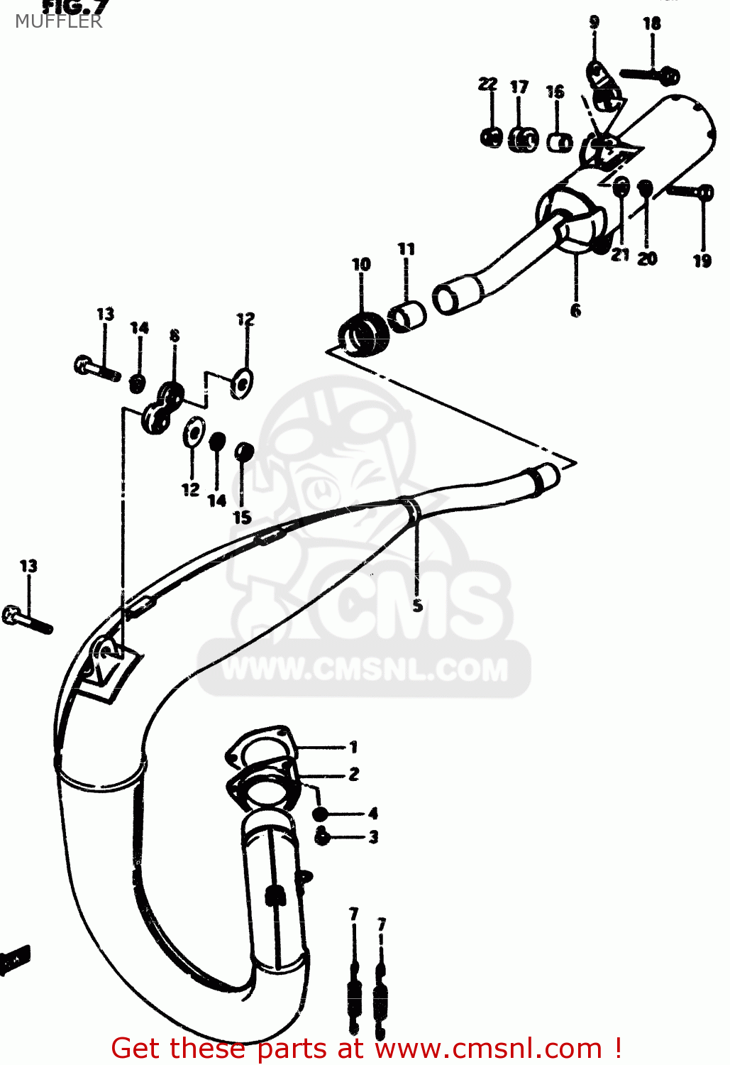 MUFFLER RM500 1985 (F)
