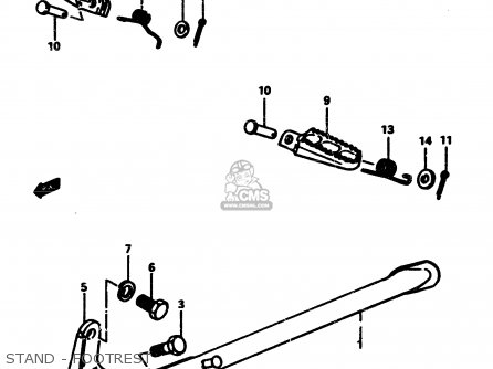 STAND - FOOTREST - RM500 1985 (F)