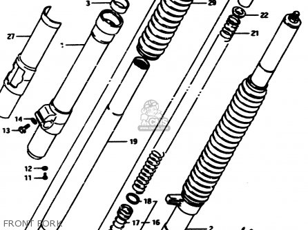 FRONT FORK - RM500 1985 (F)