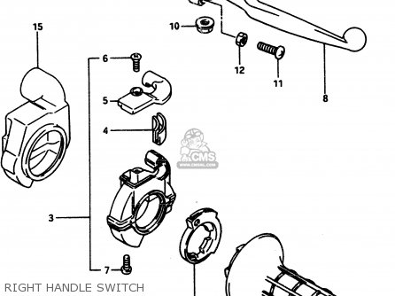 RIGHT HANDLE SWITCH - RM500 1985 (F)