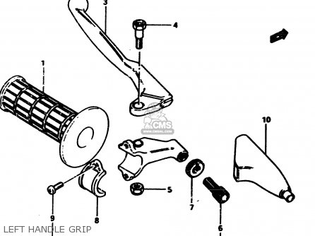 LEFT HANDLE GRIP - RM500 1985 (F)