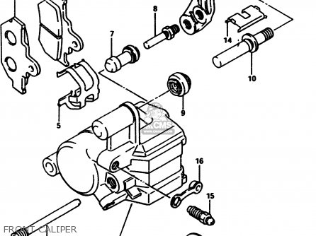 FRONT CALIPER - RM500 1985 (F)