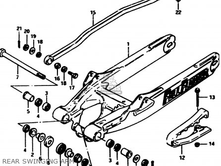 REAR SWINGING ARM - RM500 1985 (F)