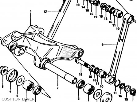 CUSHION LEVER - RM500 1985 (F)