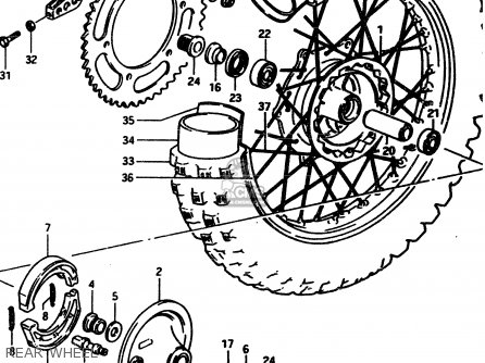 REAR WHEEL - RM500 1985 (F)