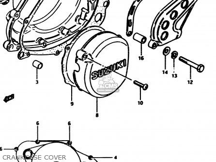CRANKCASE COVER - RM500 1985 (F)