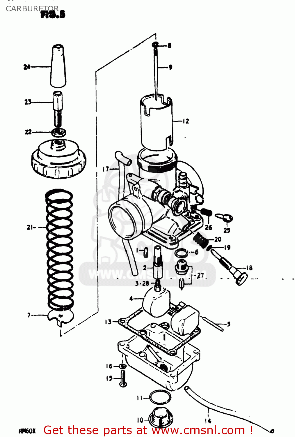 CARBURETOR RM60 1979 (N) USA (E03)