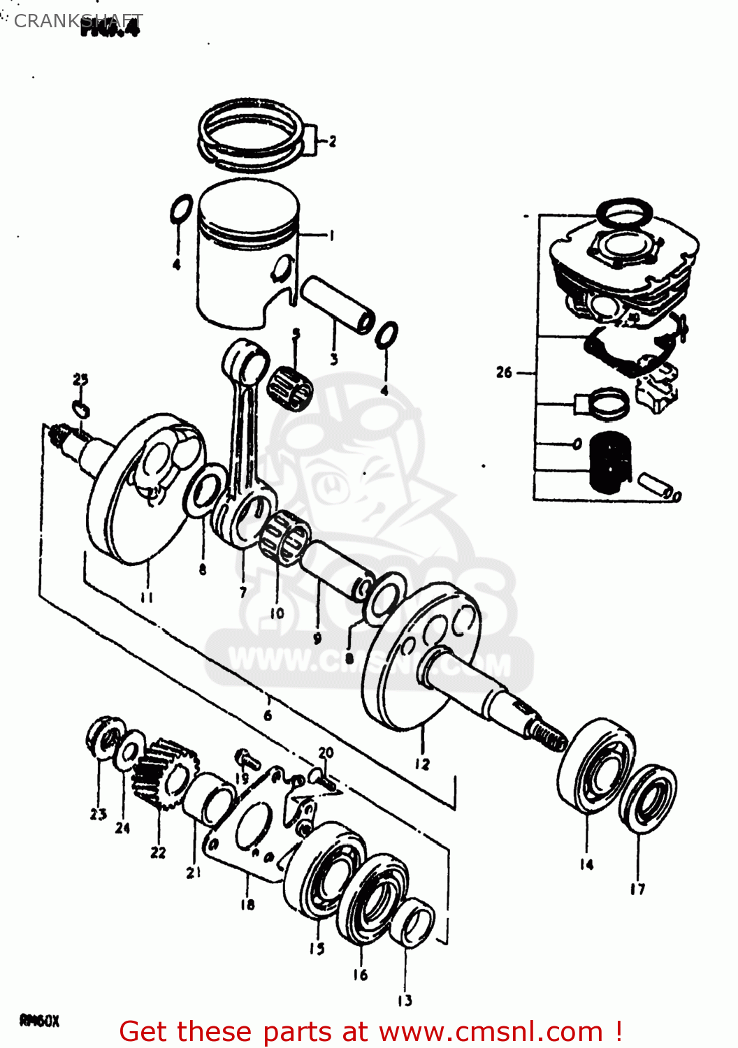 CRANKSHAFT RM60 1979 (N) USA (E03)