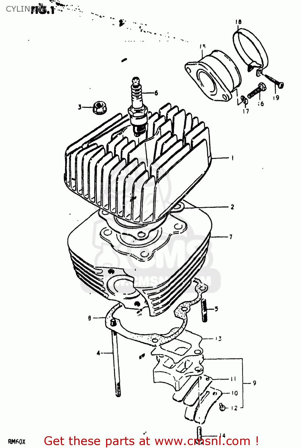 CYLINDER RM60 1979 (N) USA (E03)