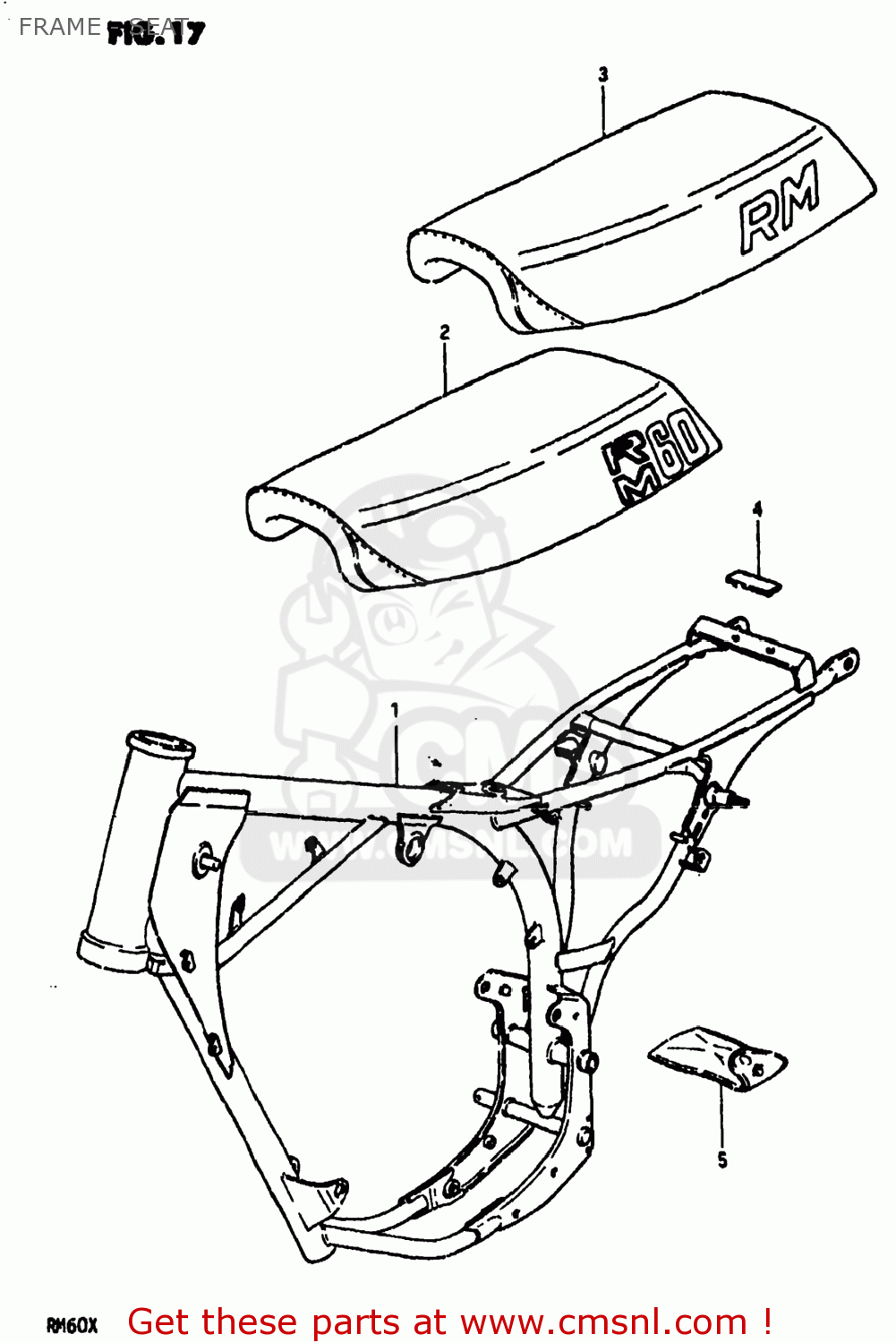 FRAME - SEAT RM60 1979 (N) USA (E03)