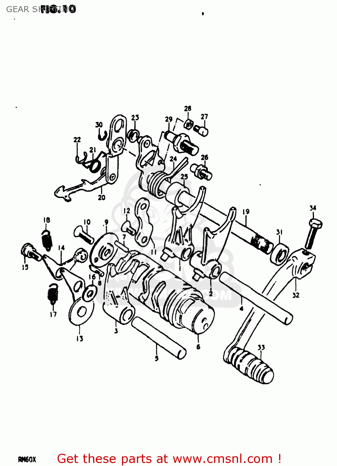 GEAR SHIFTING RM60 1980 (T) USA (E03)
