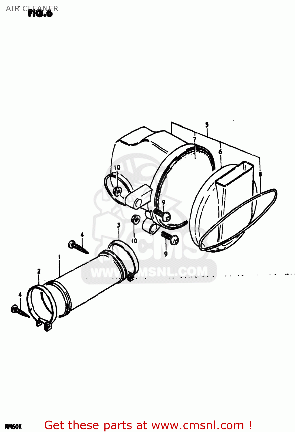 AIR CLEANER RM60 1981 (X) USA (E03)