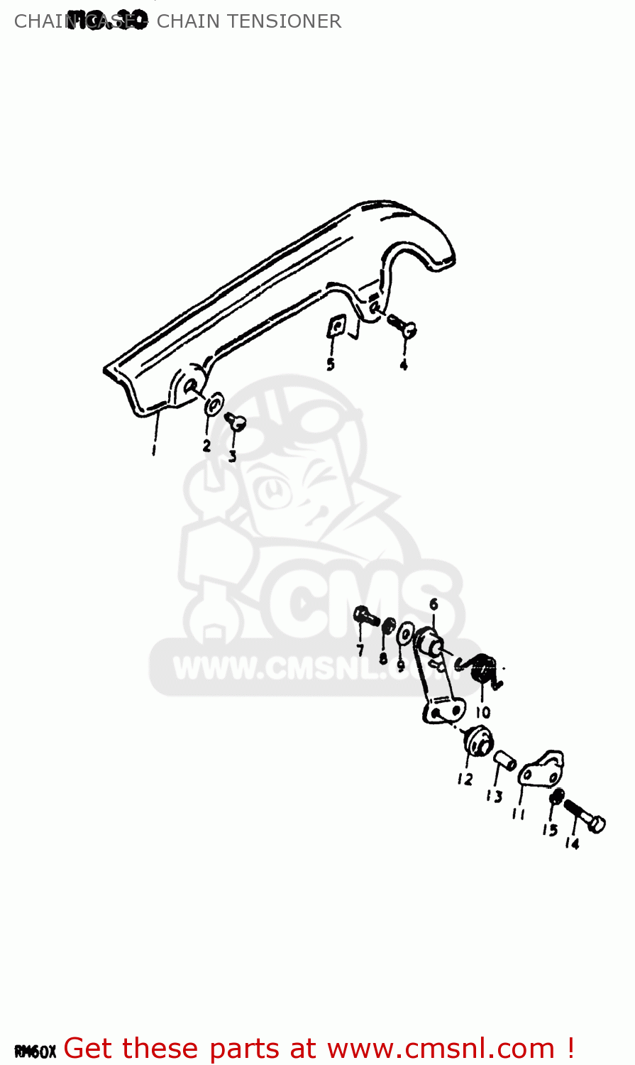 CHAIN CASE - CHAIN TENSIONER RM60 1981 (X) USA (E03)