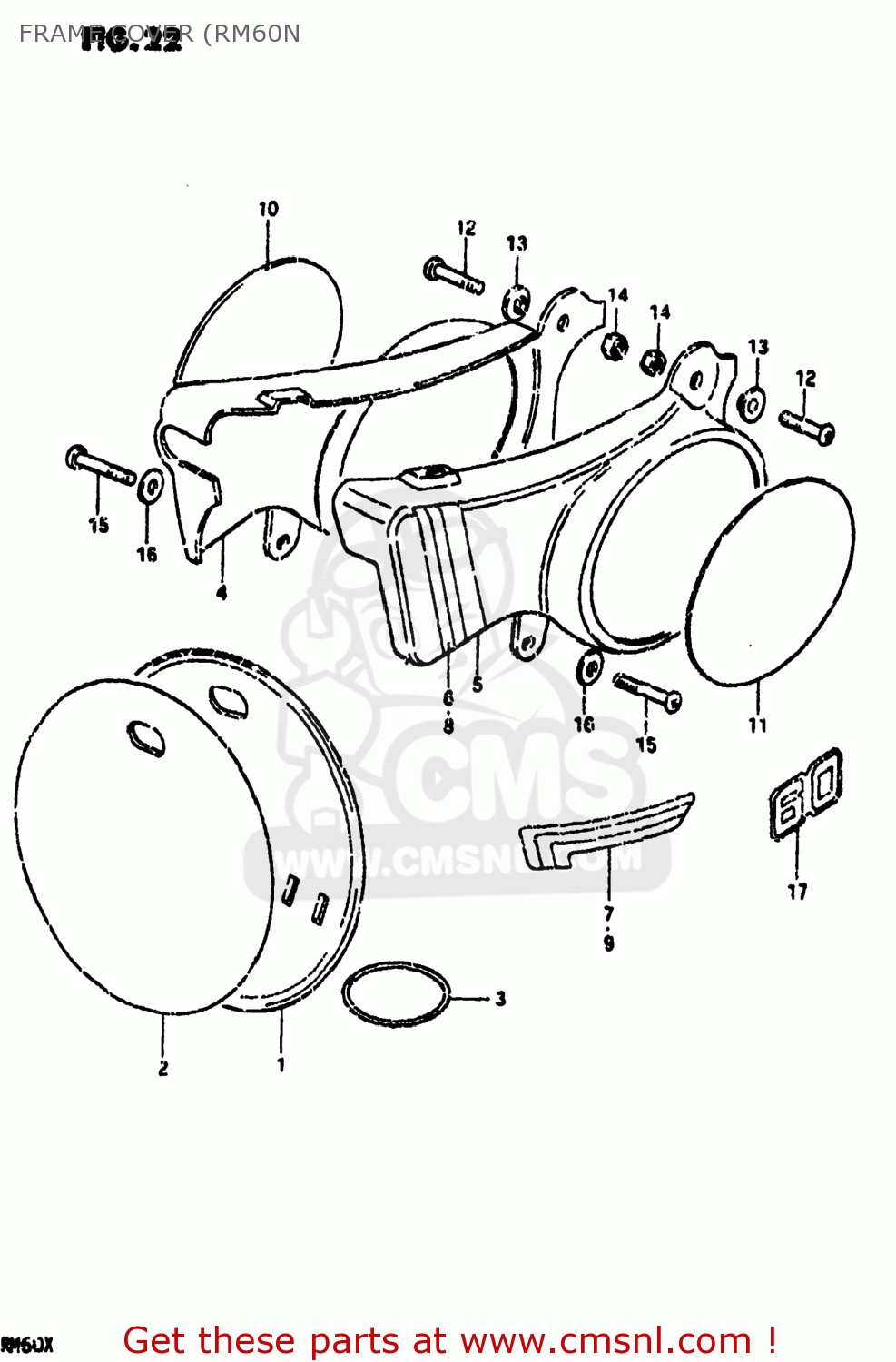 FRAME COVER (RM60N RM60 1981 (X) USA (E03)