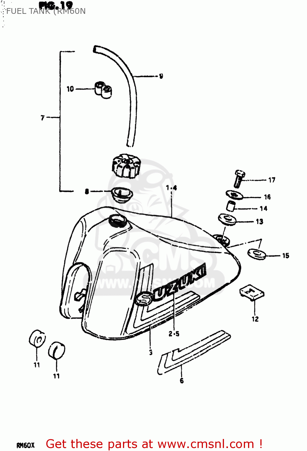 FUEL TANK (RM60N RM60 1981 (X) USA (E03)