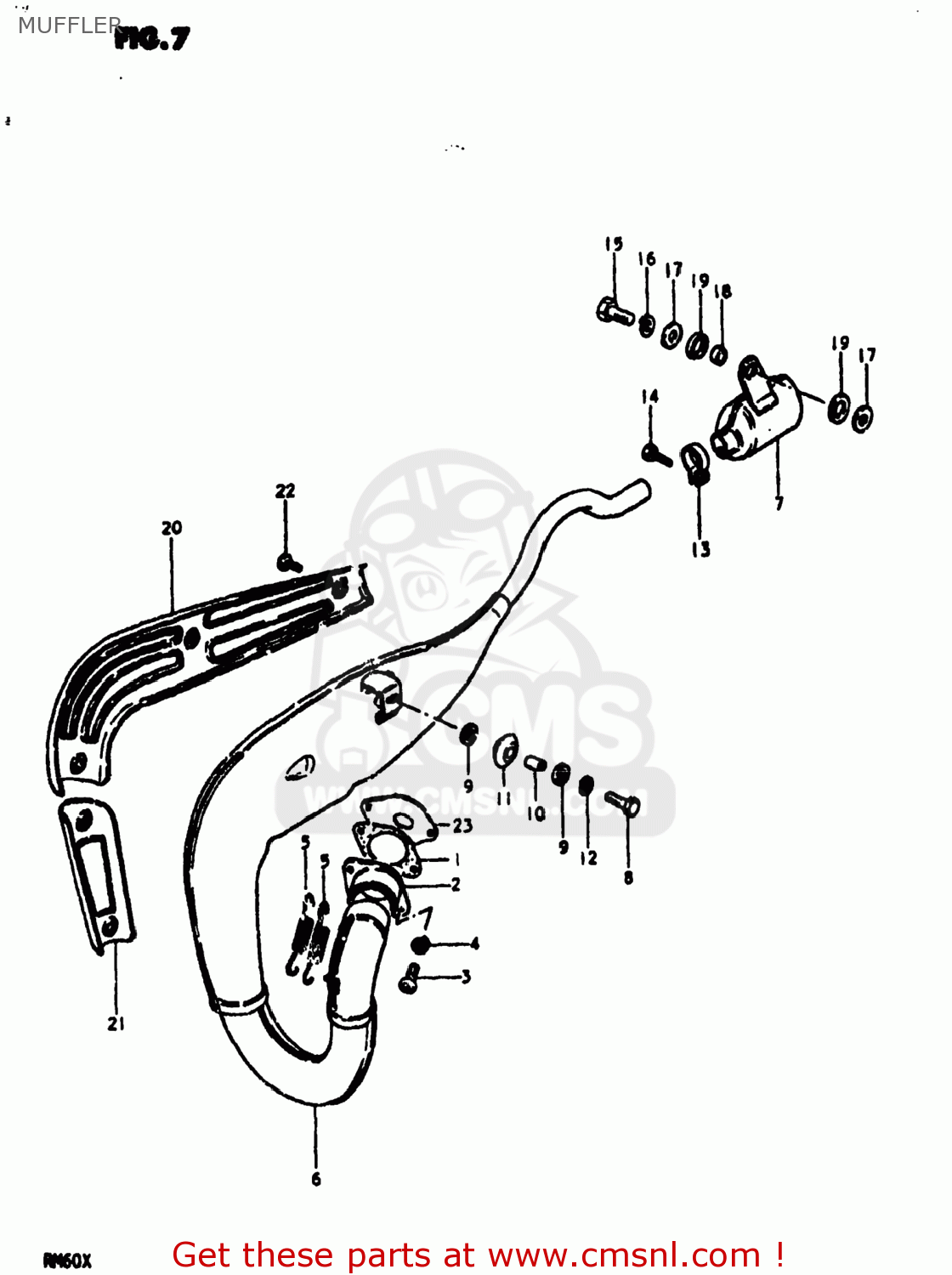 MUFFLER RM60 1981 (X) USA (E03)