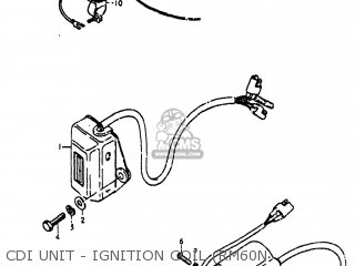 CDI UNIT - IGNITION COIL (RM60N - RM60 1981 (X) USA (E03)