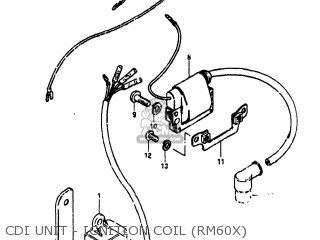 CDI UNIT - IGNITION COIL (RM60X) - RM60 1981 (X) USA (E03)