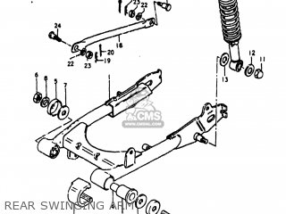 REAR SWINGING ARM - RM60 1981 (X) USA (E03)