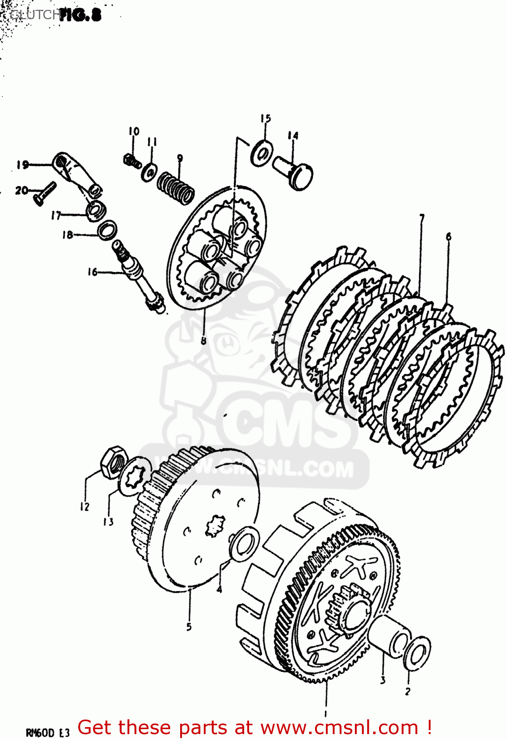 CLUTCH RM60 1982 (Z) USA (E03)