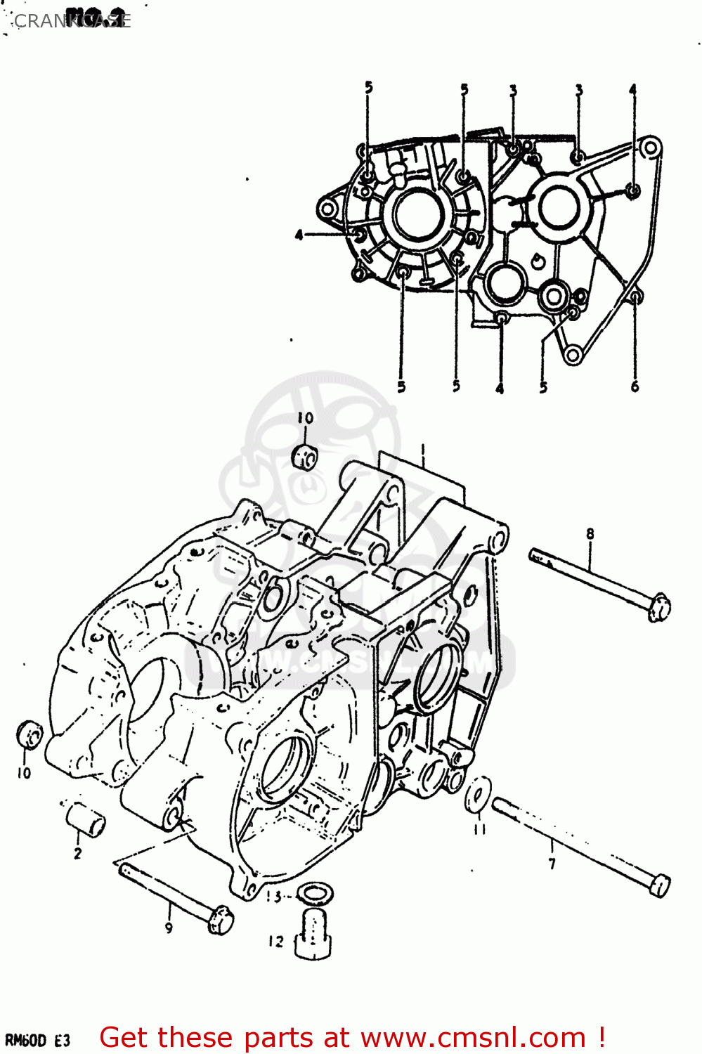 CRANKCASE RM60 1982 (Z) USA (E03)