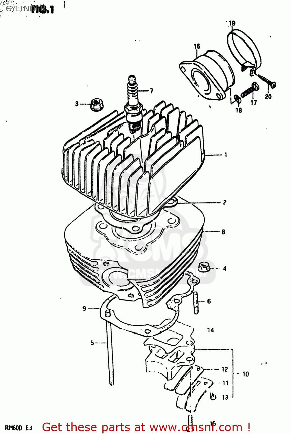 CYLINDER RM60 1982 (Z) USA (E03)